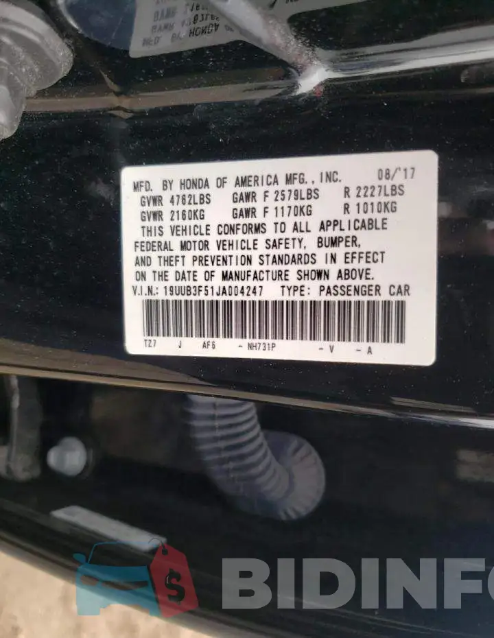 19UUB3F51JA004247 Photo# 10