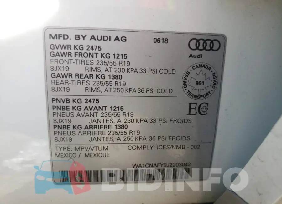 WA1CNAFY8J2203042 Photo# 10