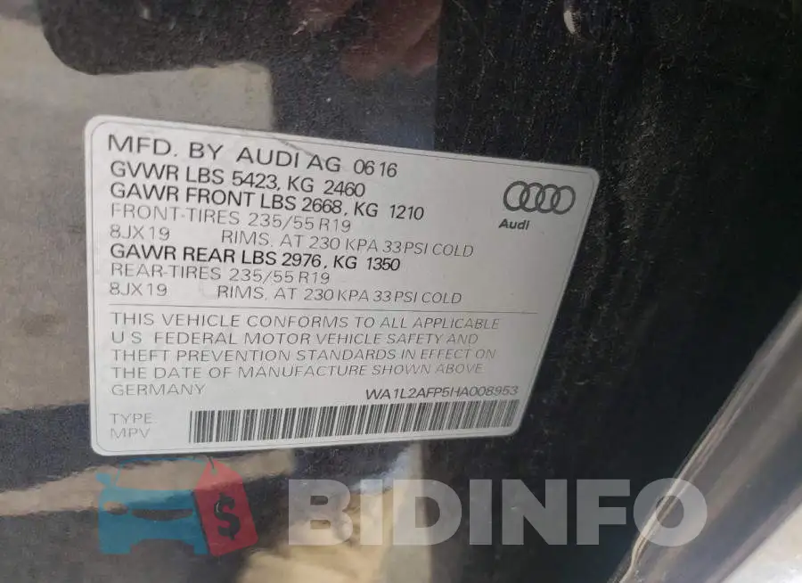 WA1L2AFP5HA008953 Photo# 10