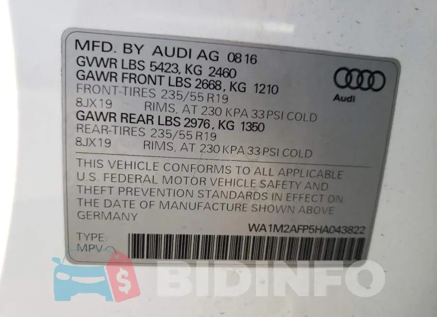 WA1M2AFP5HA043822 Photo# 10