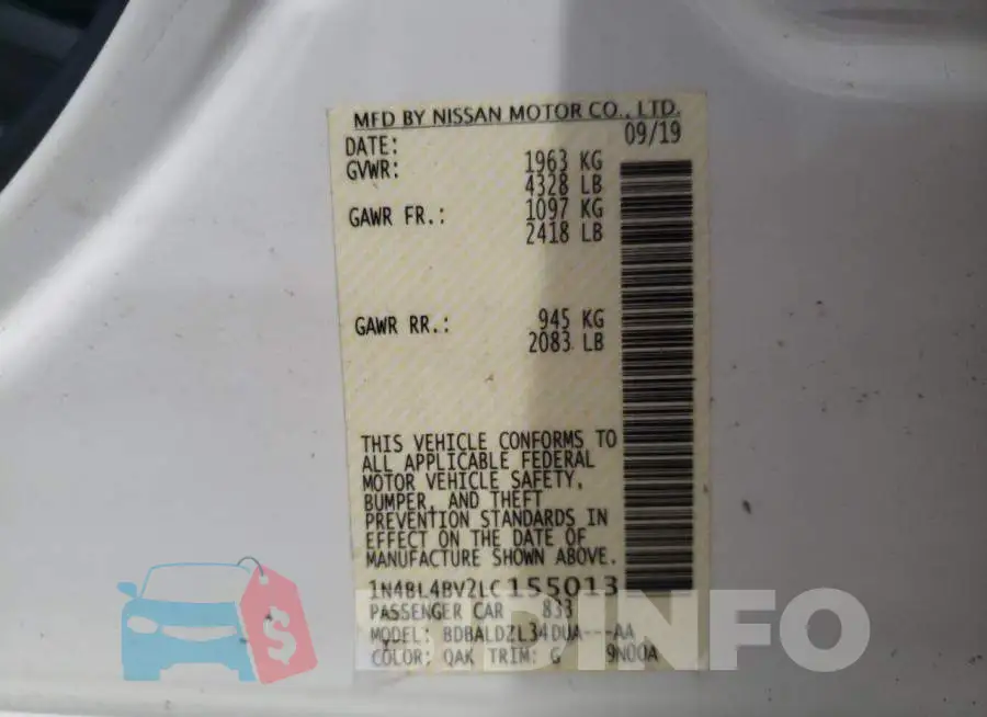 1N4BL4BV2LC155013 Photo# 10