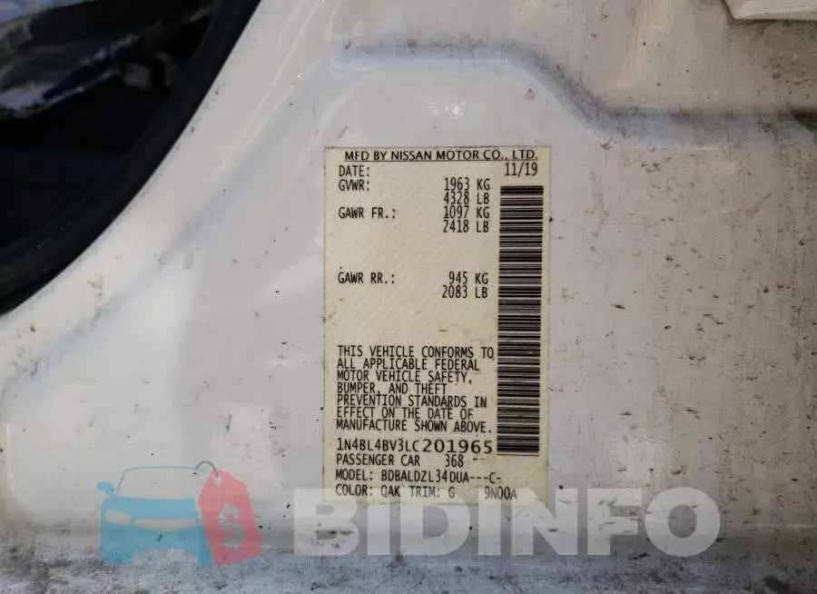 1N4BL4BV3LC201965 Photo# 10