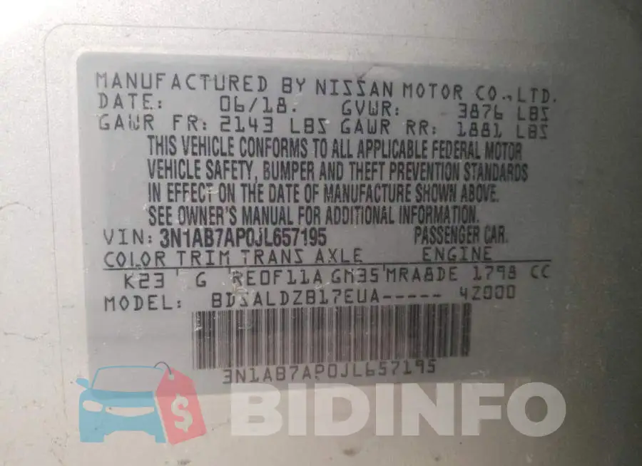 3N1AB7AP0JL657195 Photo# 10