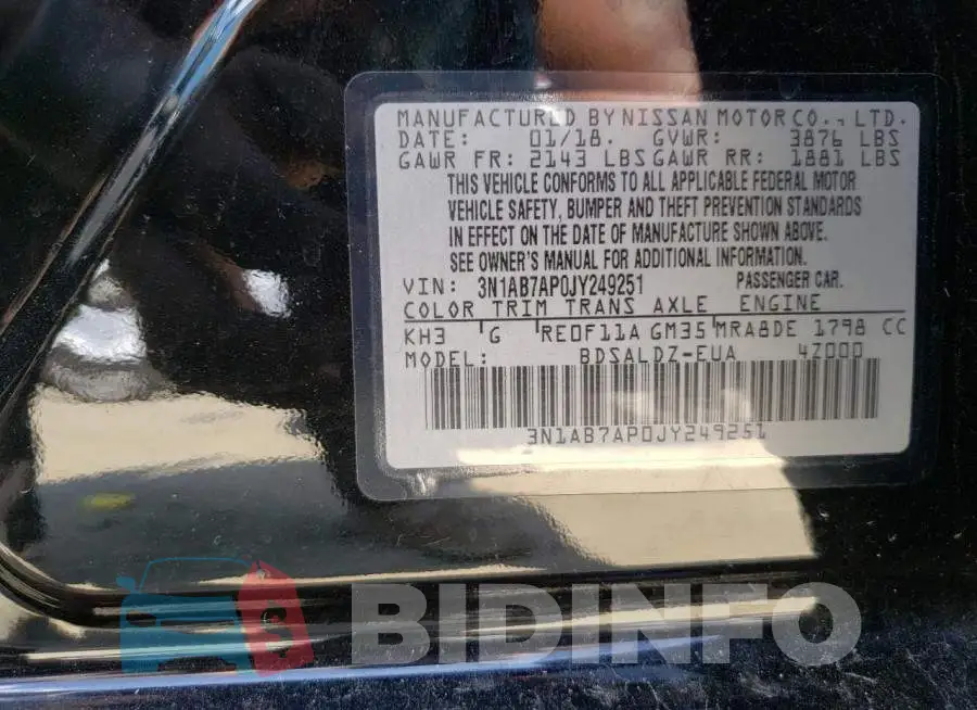 3N1AB7AP0JY249251 Photo# 10