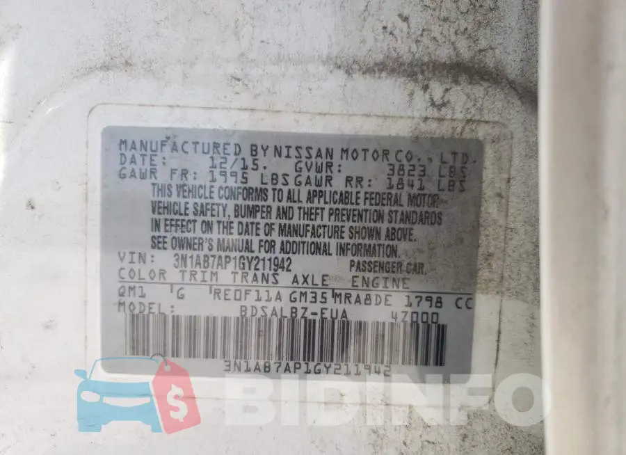 3N1AB7AP1GY211942 Photo# 10