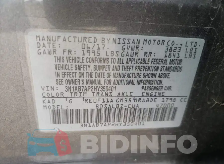 3N1AB7AP2HY350401 Photo# 10