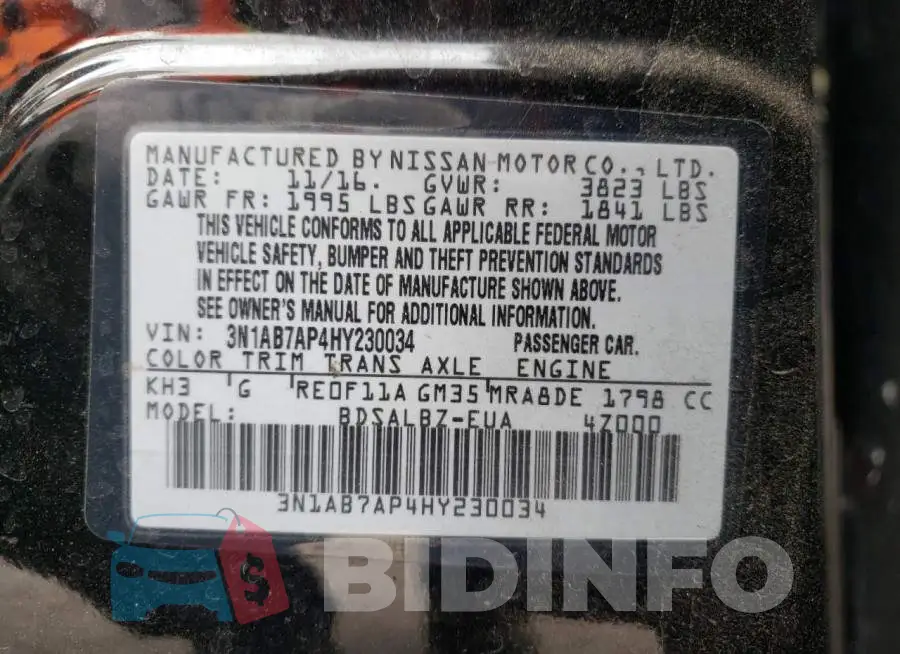 3N1AB7AP4HY230034 Photo# 10