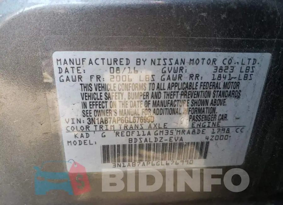 3N1AB7AP6GL676990 Photo# 10
