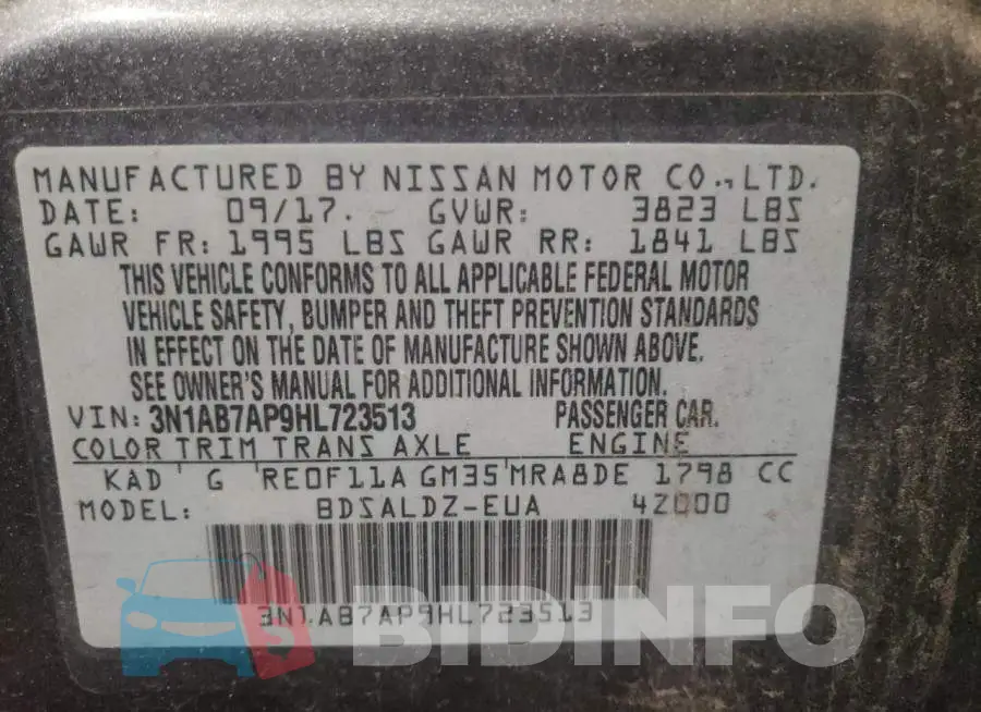 3N1AB7AP9HL723513 Photo# 10