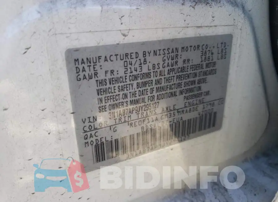 3N1AB7AP9JY295127 Photo# 10
