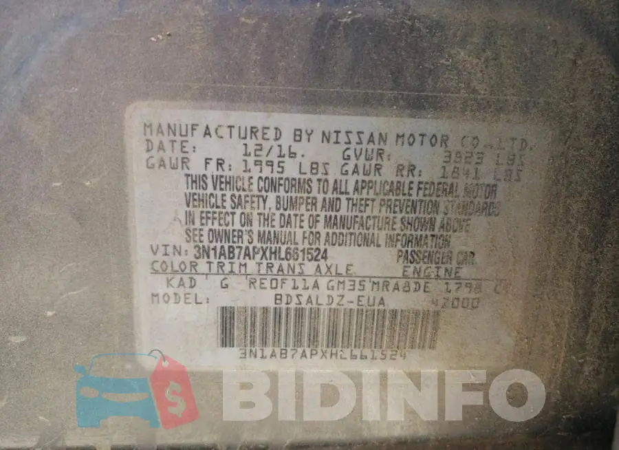 3N1AB7APXHL661524 Photo# 10