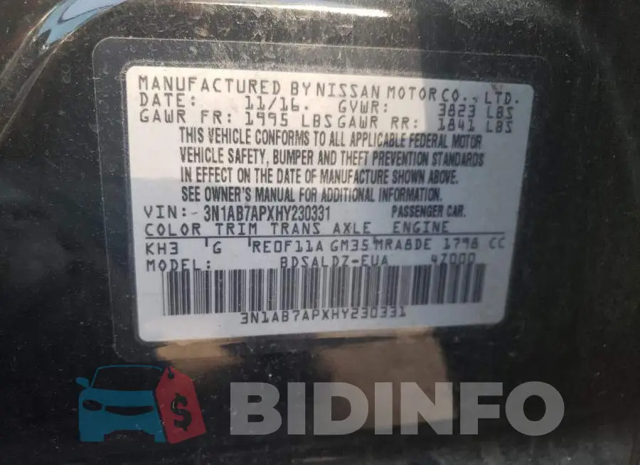 3N1AB7APXHY230331 Photo# 10