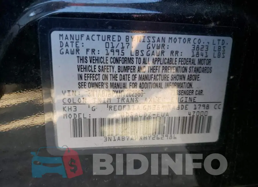 3N1AB7APXHY262986 Photo# 10