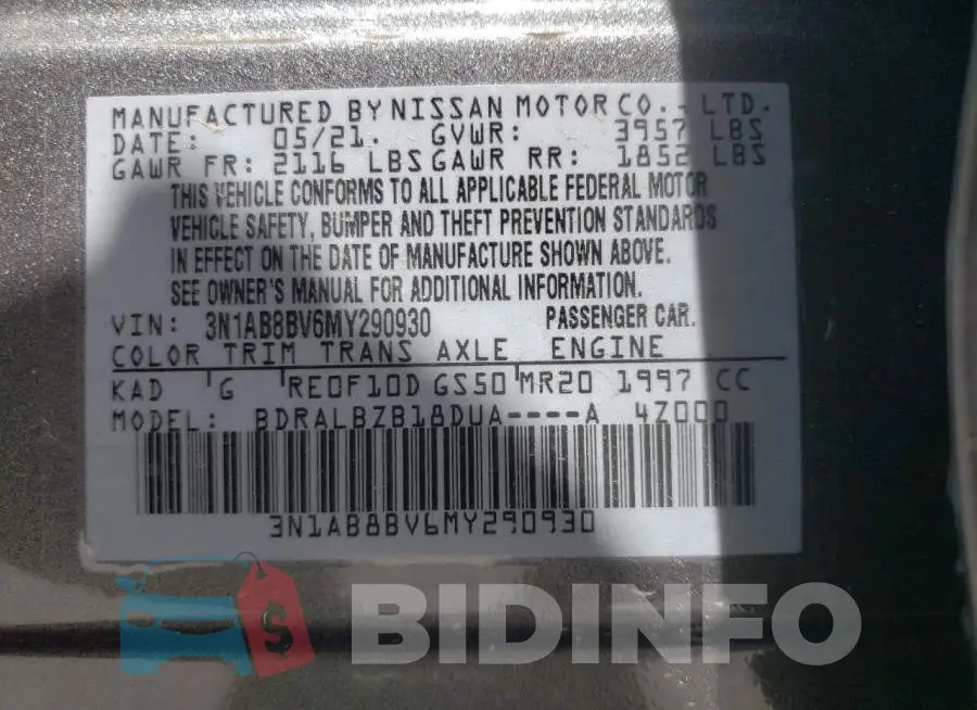 3N1AB8BV6MY290930 Photo# 10