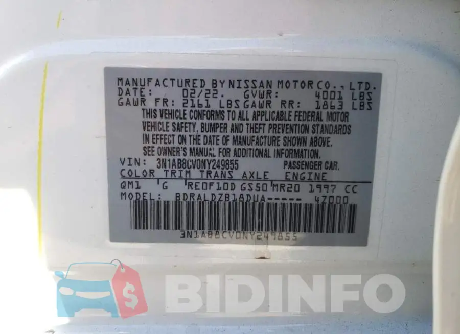 3N1AB8CV0NY249855 Photo# 10