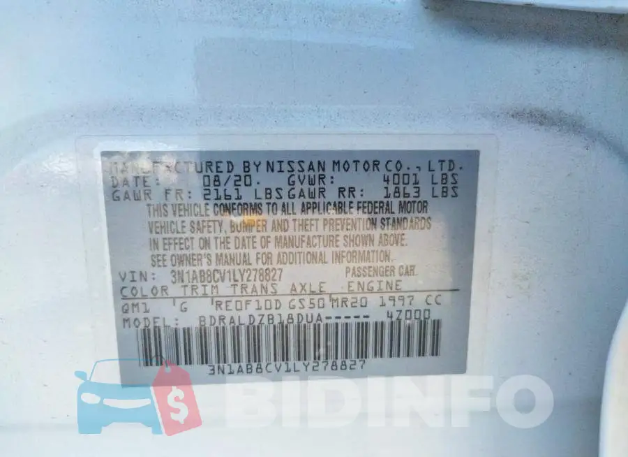 3N1AB8CV1LY278827 Photo# 10