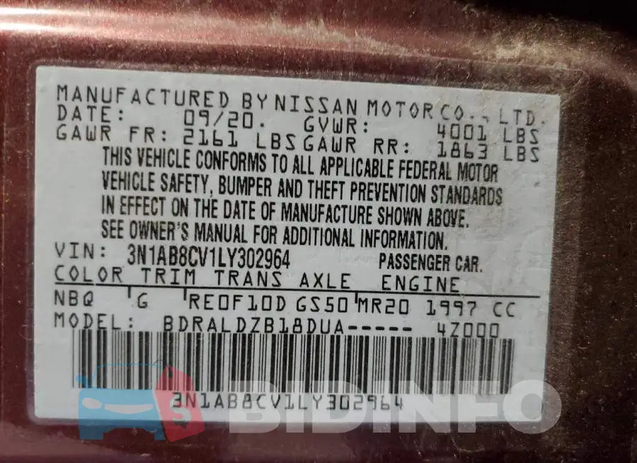 3N1AB8CV1LY302964 Photo# 10