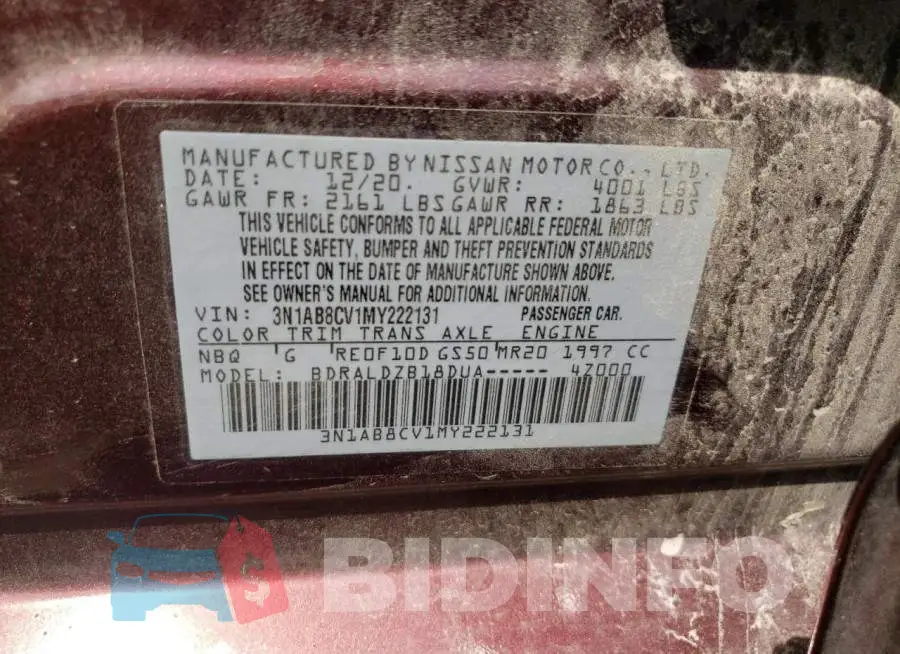 3N1AB8CV1MY222131 Photo# 10
