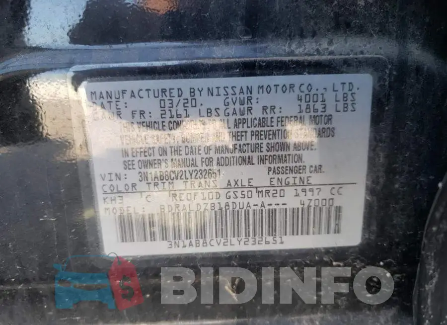 3N1AB8CV2LY232651 Photo# 10