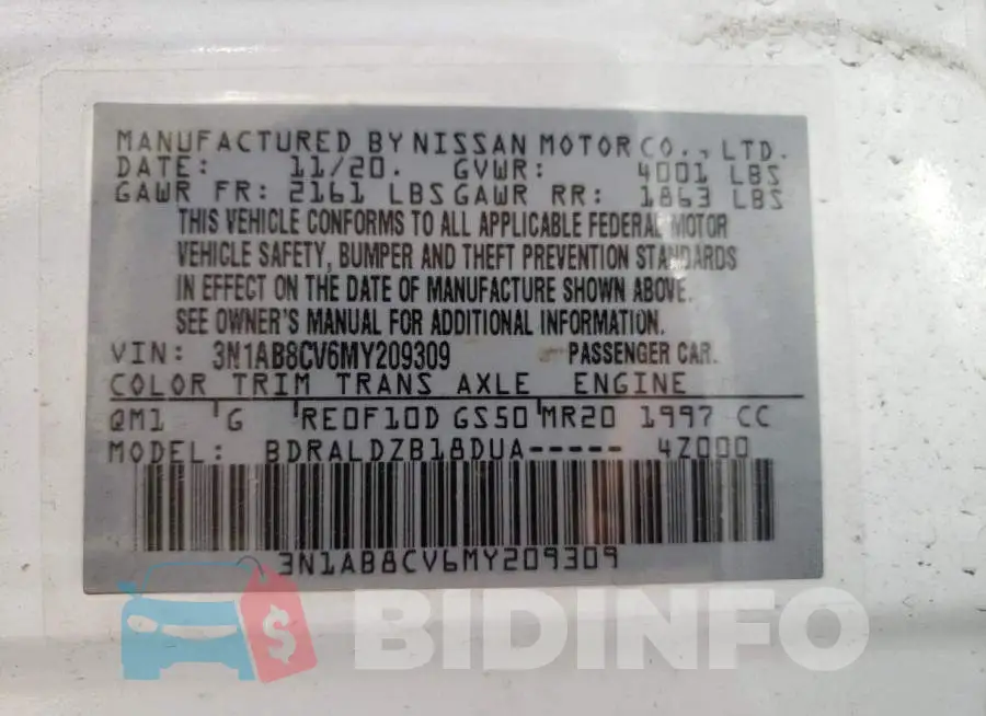 3N1AB8CV6MY209309 Photo# 10