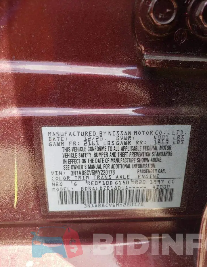3N1AB8CV6MY220178 Photo# 10