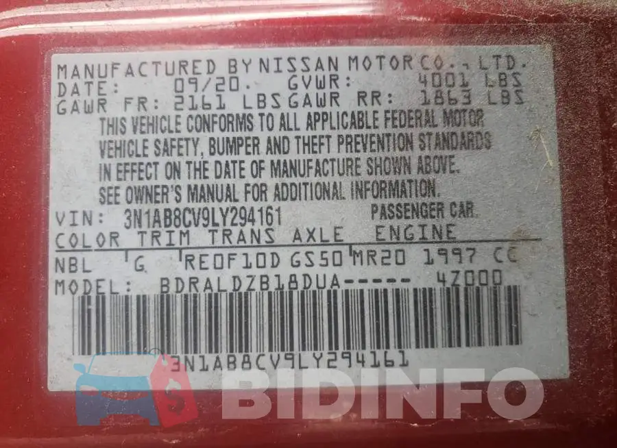 3N1AB8CV9LY294161 Photo# 10