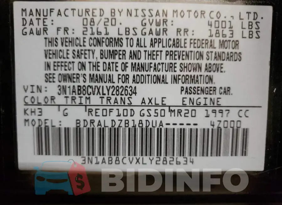 3N1AB8CVXLY282634 Photo# 10