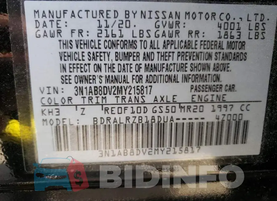3N1AB8DV2MY215817 Photo# 10