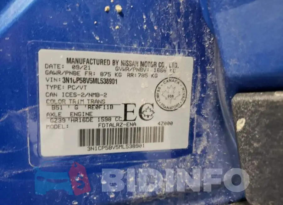 3N1CP5BV5ML538901 Photo# 10