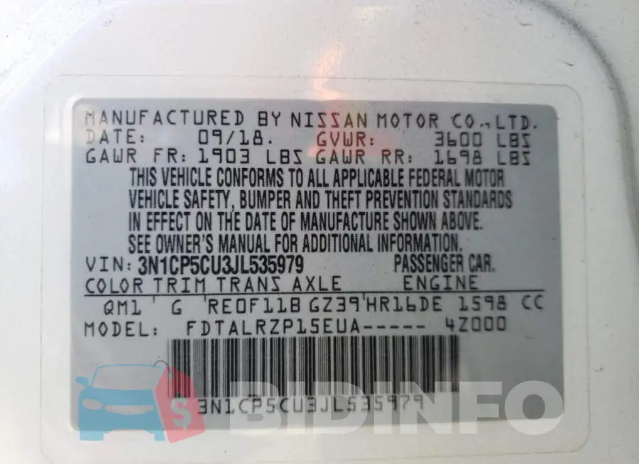 3N1CP5CU3JL535979 Photo# 10
