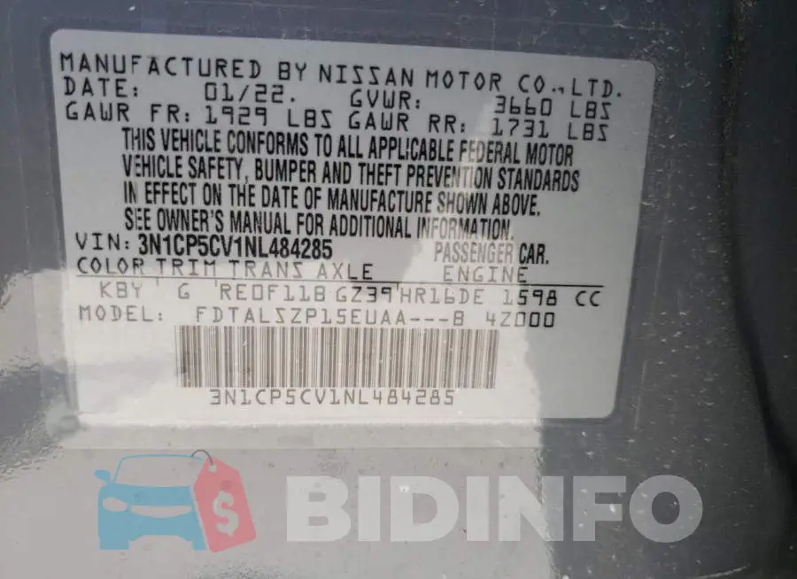 3N1CP5CV1NL484285 Photo# 10