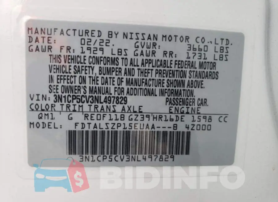 3N1CP5CV3NL497829 Photo# 10