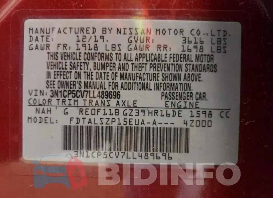 3N1CP5CV7LL489696 Photo# 10