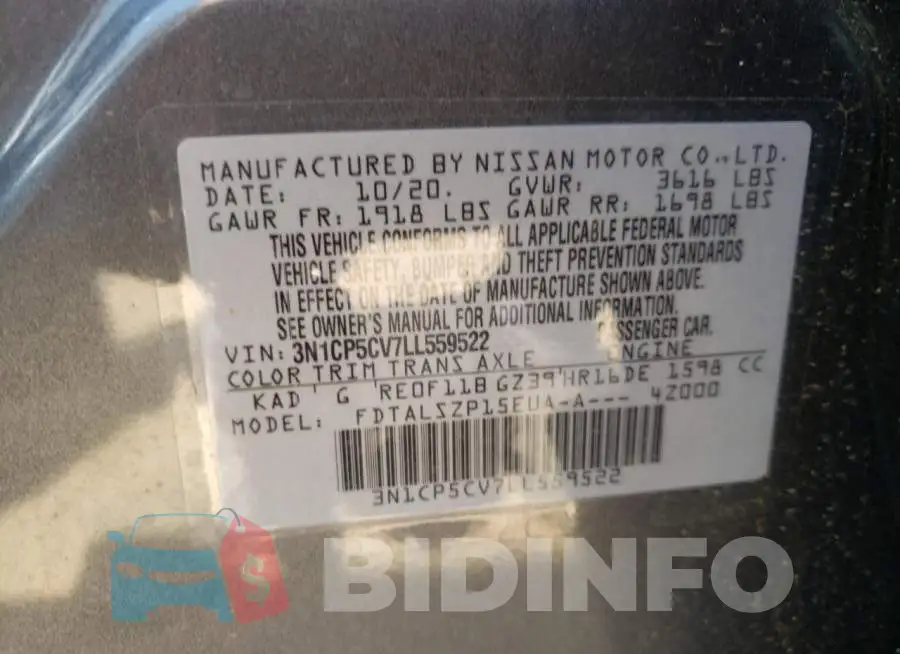 3N1CP5CV7LL559522 Photo# 10