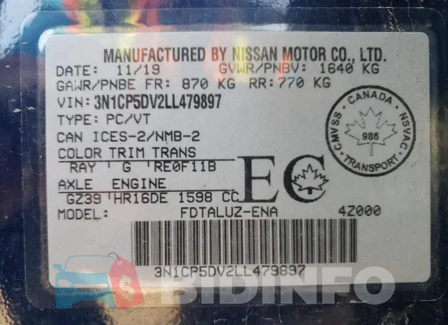 3N1CP5DV2LL479897 Photo# 10