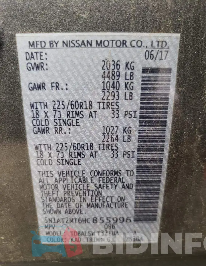 5N1AT2MT6HC855996 Photo# 10
