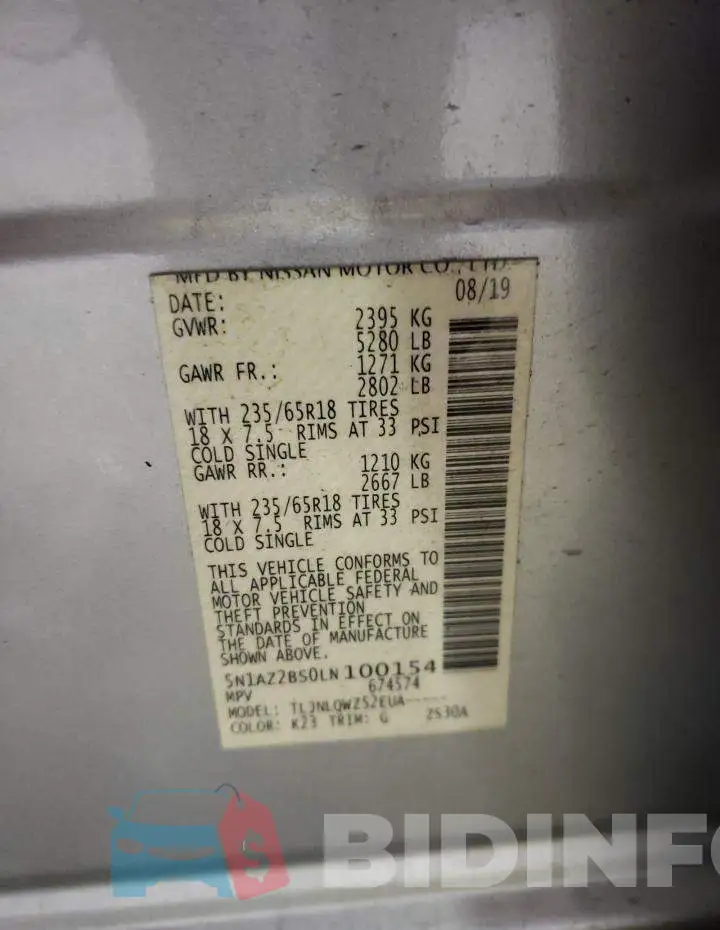 5N1AZ2BS0LN100154 Photo# 10