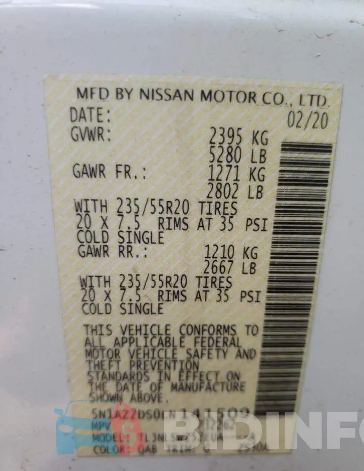 5N1AZ2DS0LN141509 Photo# 10