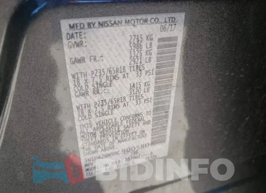 5N1DR2MM9HC900580 Photo# 10