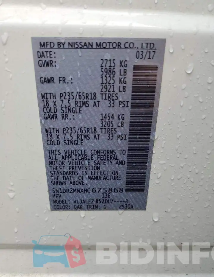 5N1DR2MNXHC675868 Photo# 10