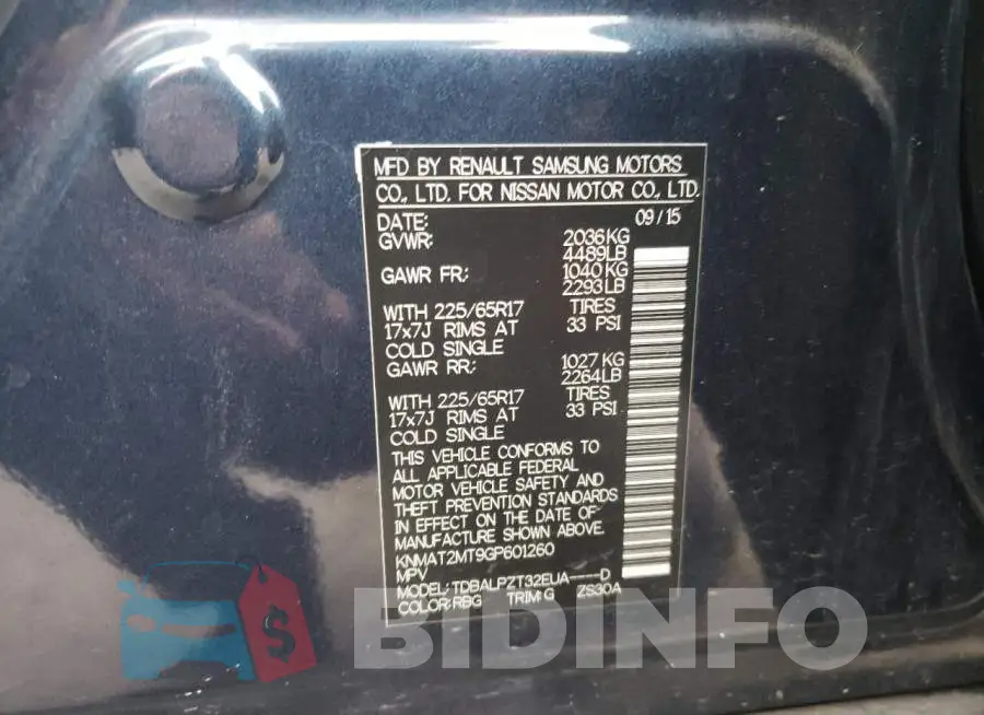 KNMAT2MT9GP601260 Photo# 10