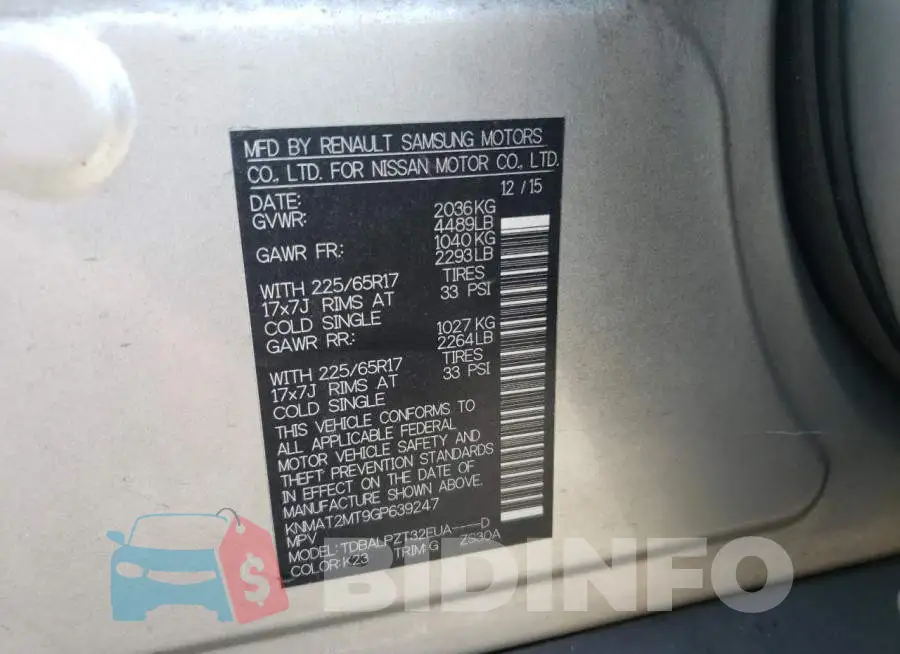 KNMAT2MT9GP639247 Photo# 10