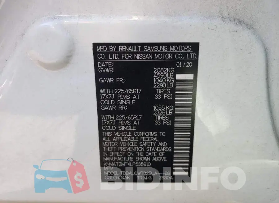 KNMAT2MTXLP538910 Photo# 10