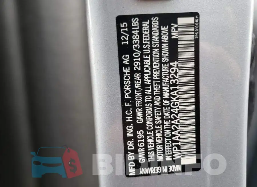 WP1AA2A24GKA13294 Photo# 10