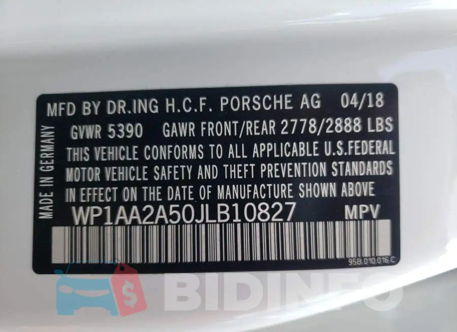 WP1AA2A50JLB10827 Photo# 10