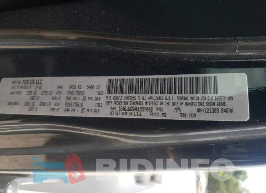 1C4BJWDG4HL557049 Photo# 10