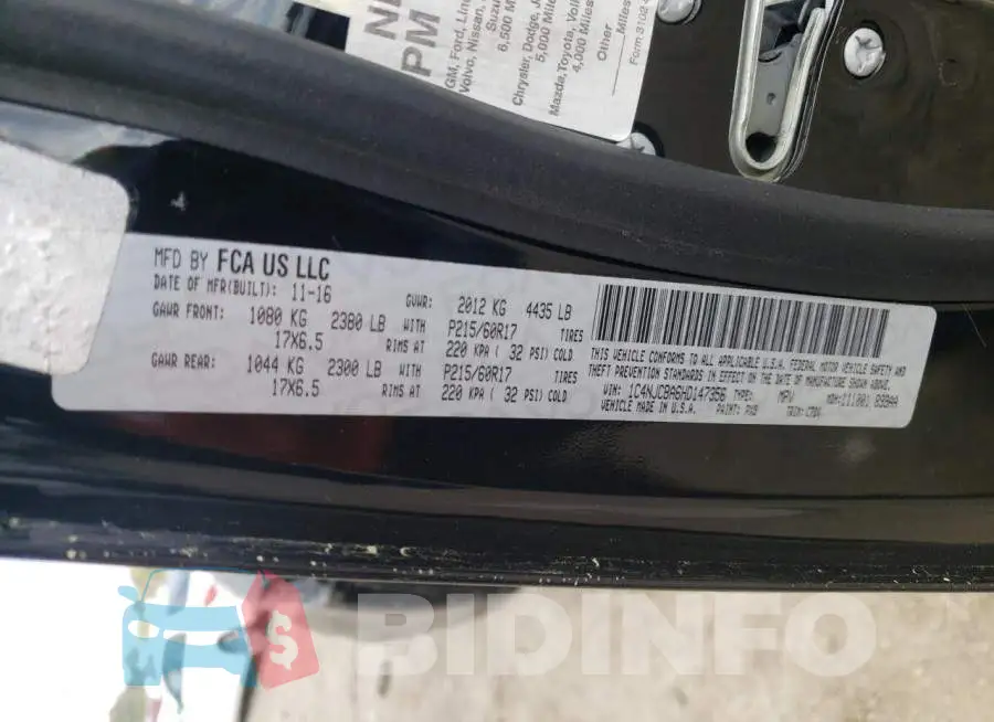 1C4NJCBA6HD147356 Photo# 10