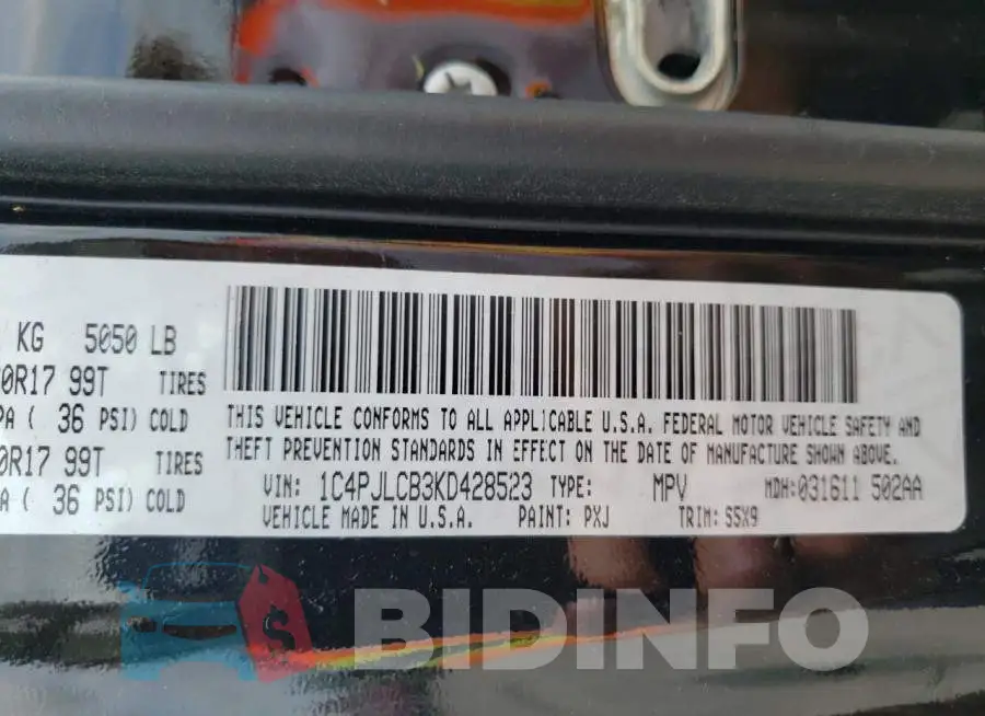 1C4PJLCB3KD428523 Photo# 10