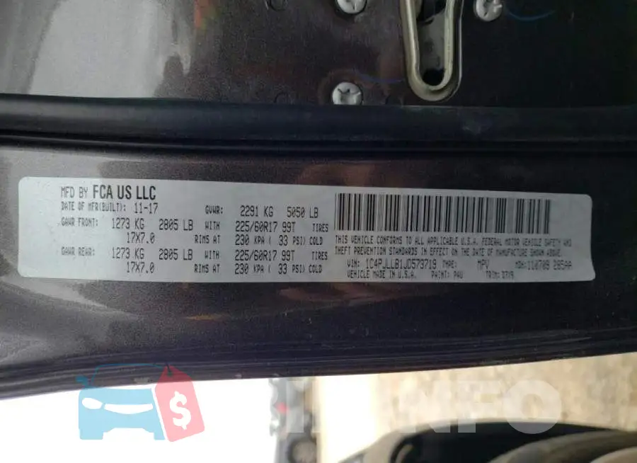 1C4PJLLB1JD573719 Photo# 10