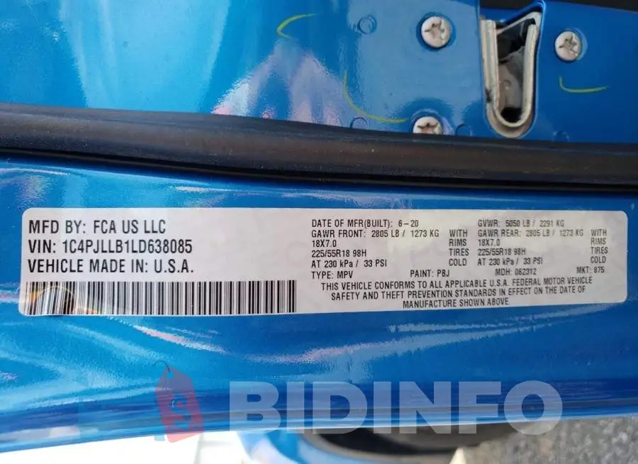 1C4PJLLB1LD638085 Photo# 10